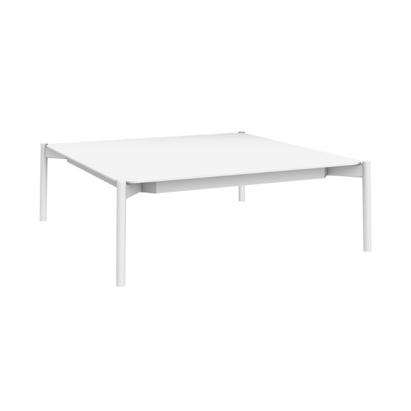 Linear Coffee Table 85x85cm - White/White