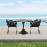 Sphere & Moon 2 Seat Round Dining Set with 90cmØ Table