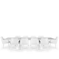 Linear & Matrix 10 Seat Dining Set with Extendable 300cm Table