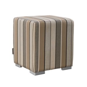Striped Outdoor Pouf