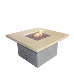 Altair Rustic Square Fire Pit with Wood Effect Top