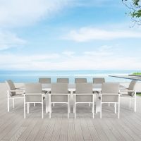 Linear & Arabian 10 Seat Dining Set with Extendable 300cm Table