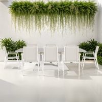 Phoenix & Aspen 6 Seat Rectangular Dining Set with 200 x 90cm Table