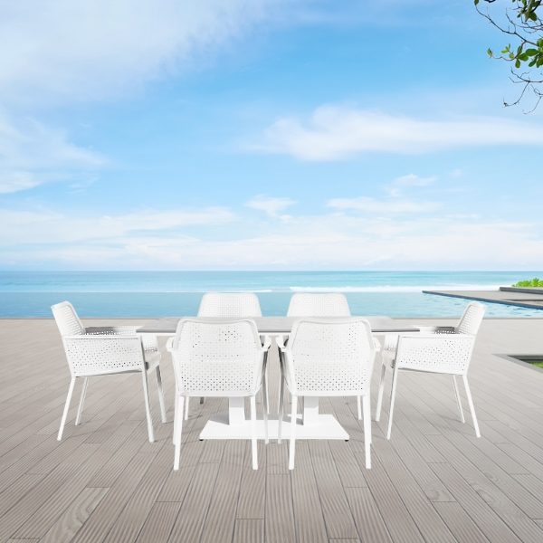 Rising & Matrix 6 Seat Rectangular Dining Set with 150 x 90cm table
